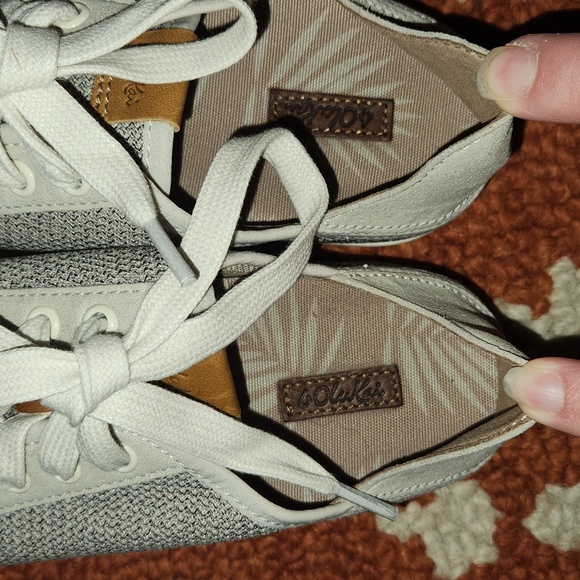 Olukai Pehuea Li Sneakers Womens Size 7 Lace Up Drop-in Heel Breathable Mesh - Picture 6 of 12